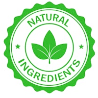 a green label with the words natural ingredients